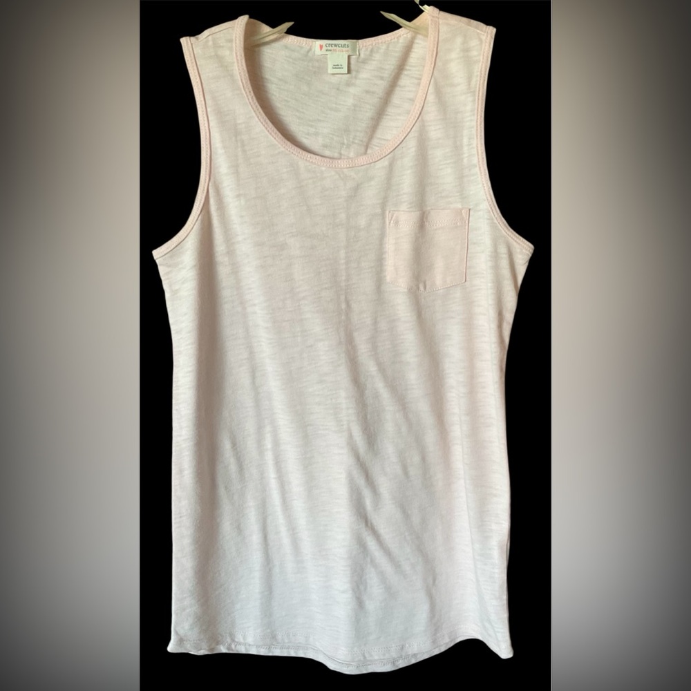 Crew Cuts Colors Girls Tank Top Cotton Ring Spun Peach XL 12-14
